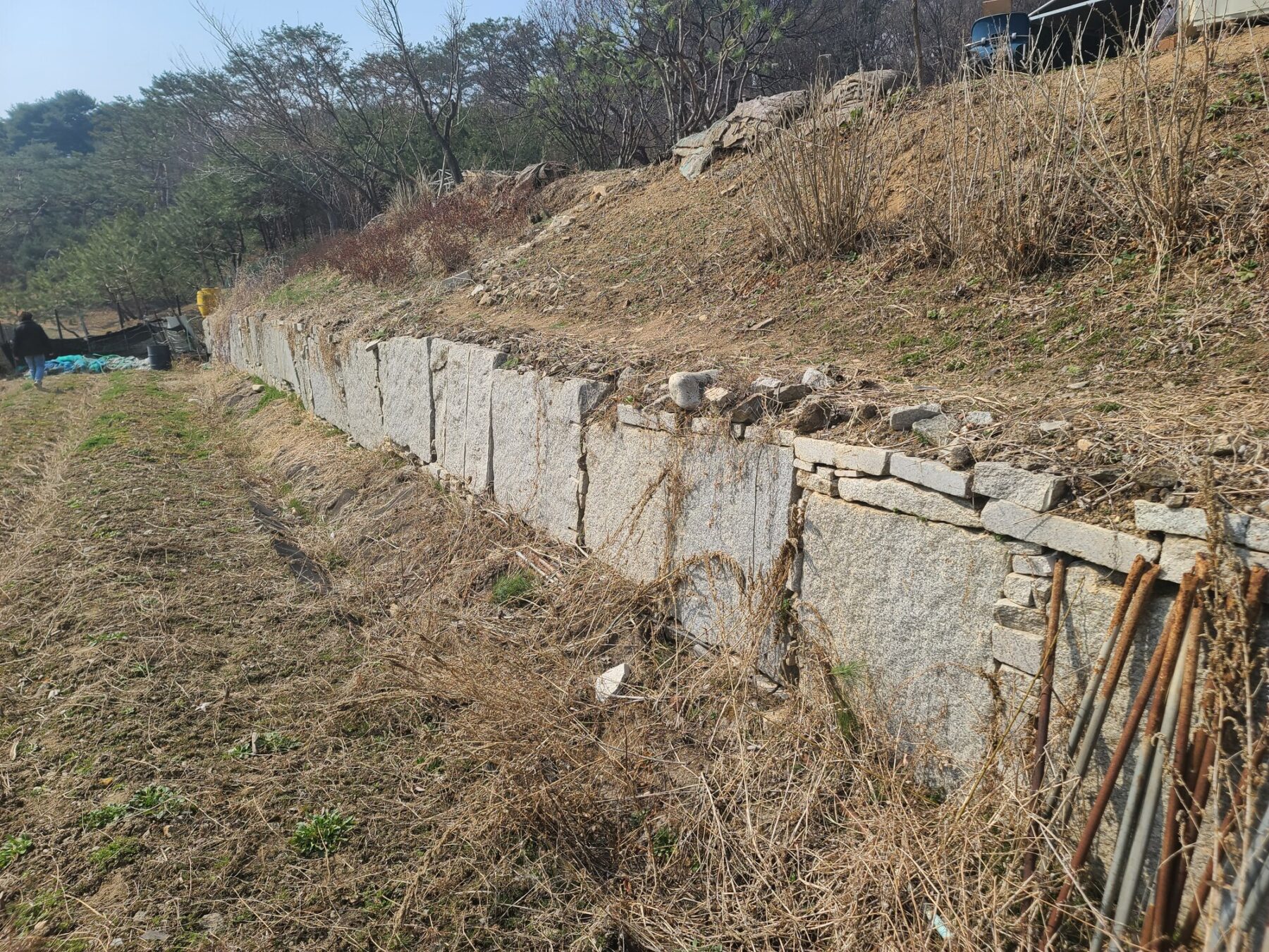 남양주시 진접읍 철거 전 기존 석재 옹벽
