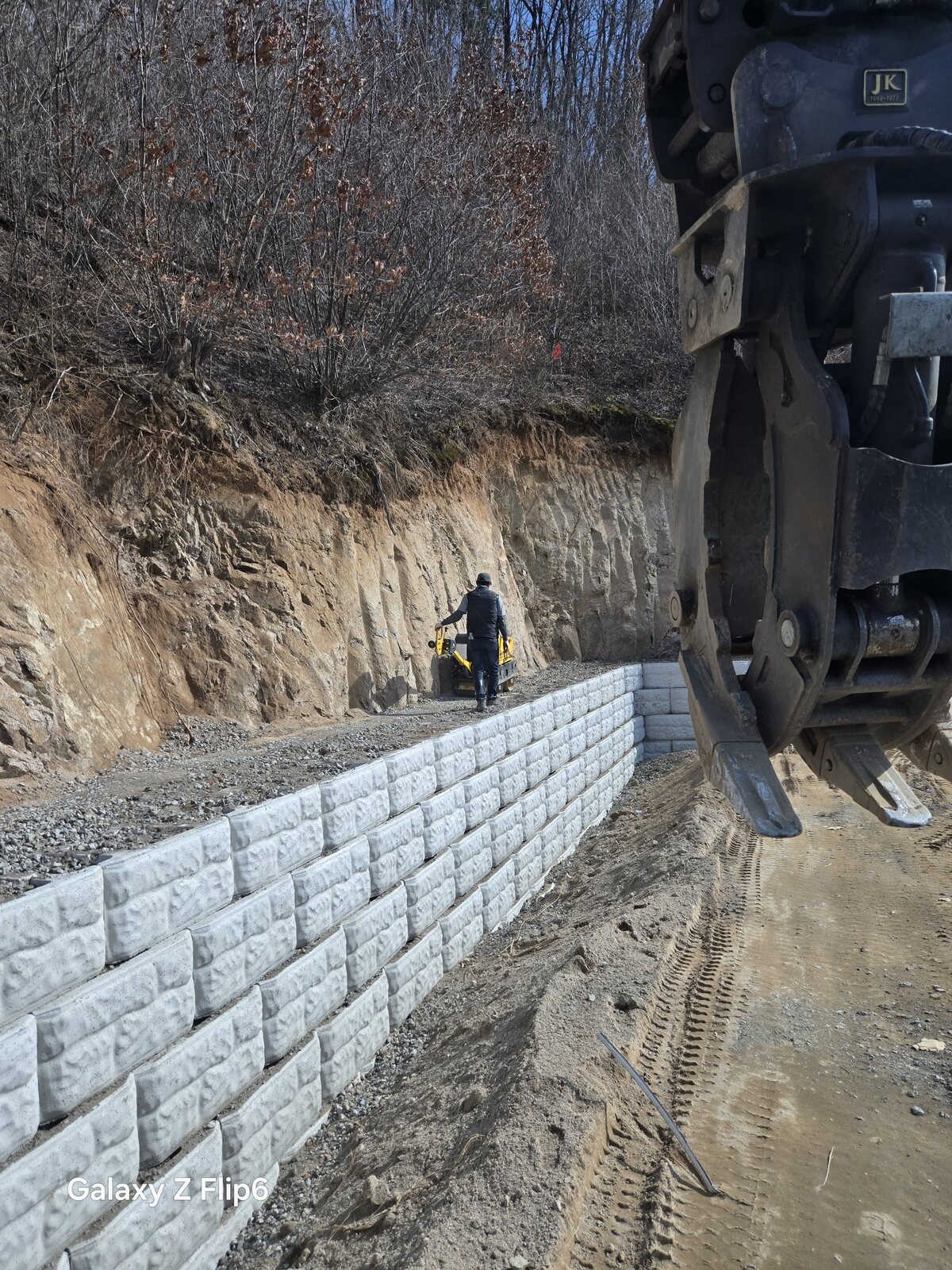 식생블럭 옹벽 적층 시공