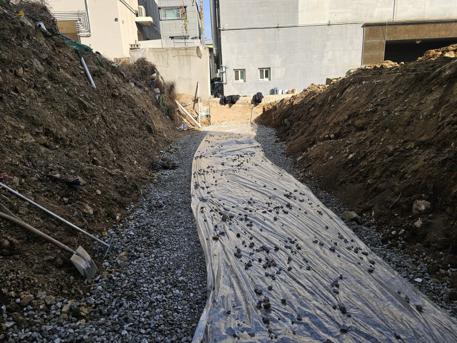 부산 기장 협소부지 옹벽 및 기초 터파기