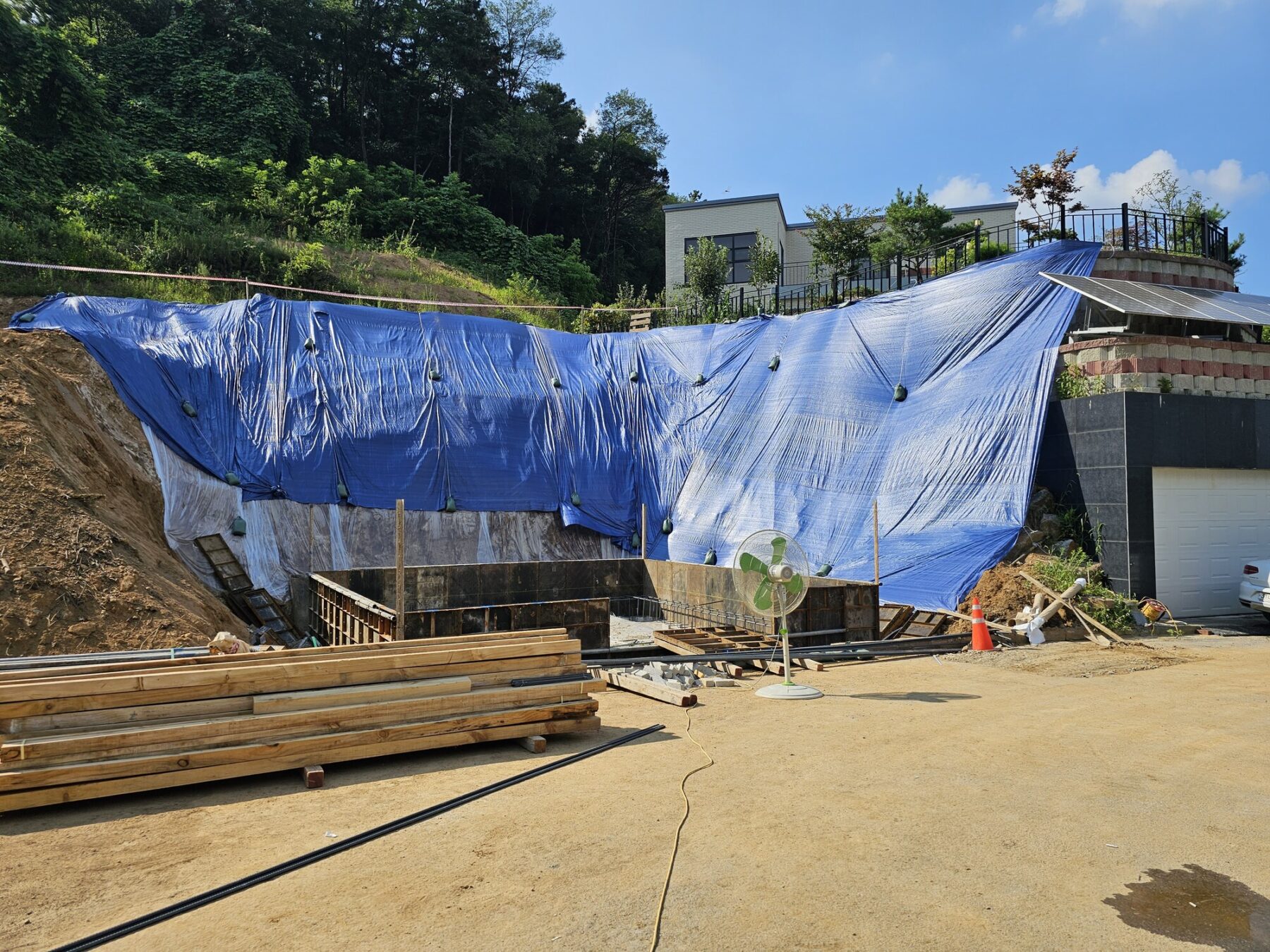 청주시 오창읍 벙커주차장 구조체 시공 준비